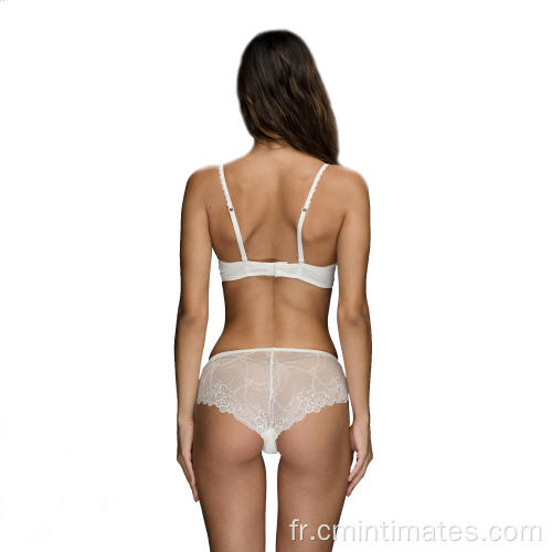 Ensemble de soutien-gorge triangle rembourré en dentelle pour femme